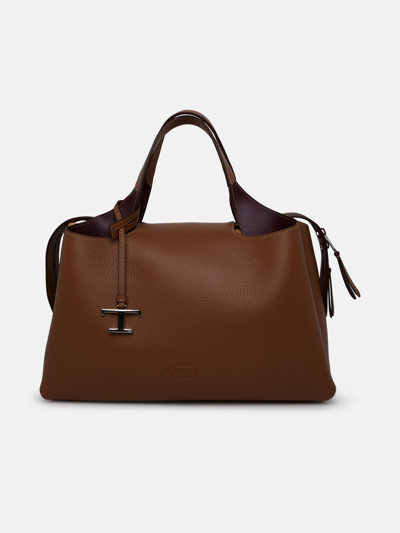 Tod's Brown Leather Medioce Top Bag