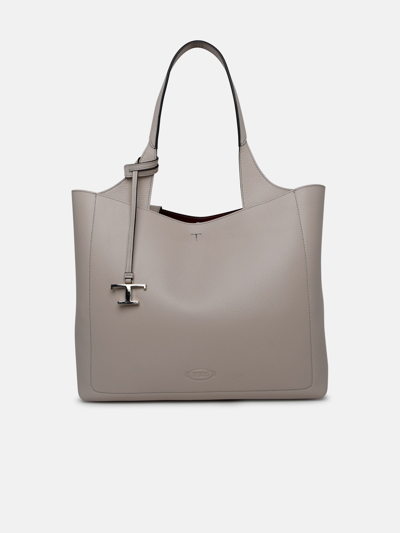 Tod's Gray Leather Bag In Grey