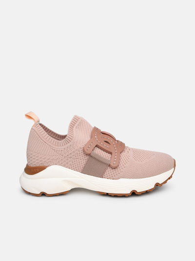 Tod's Rose Fabric Sneakers In Pink