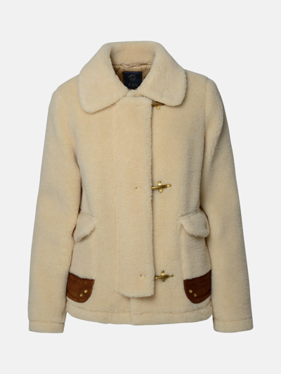 Fay Ivory Virgin Wool Blend Jacket In Beige