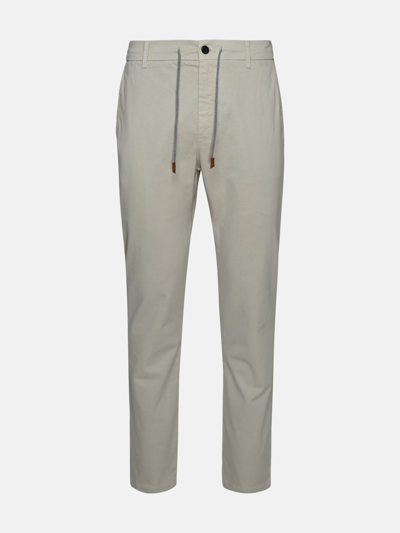 Eleventy Ivory Cotton Pants In Beige