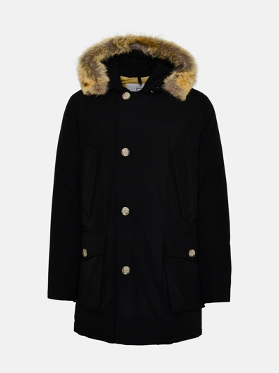 Woolrich Arctic Parka In A Cotton Blend In Black