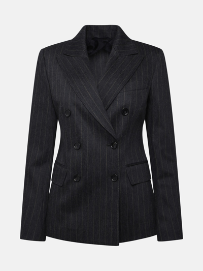 Max Mara Ofride Blazer In Grey Wool Blend