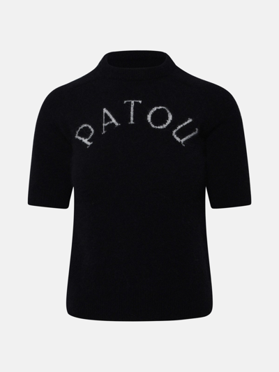 Patou Black Alpaca Blend Sweater
