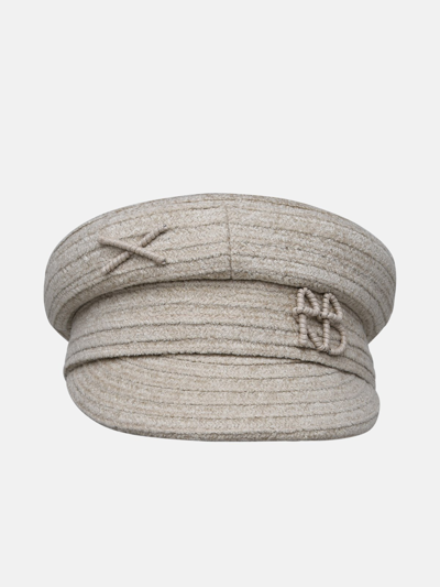 Ruslan Baginskiy Baker Boy Hat In Beige Polyester
