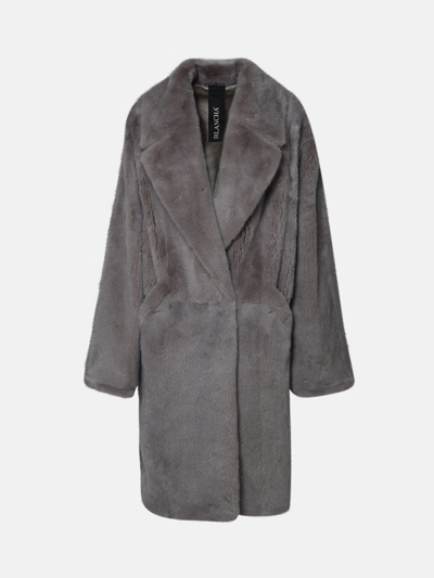 Blancha Long Gray Mink Fur In Grey