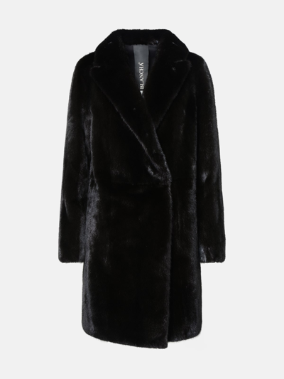 Blancha Long Black Mink Fur