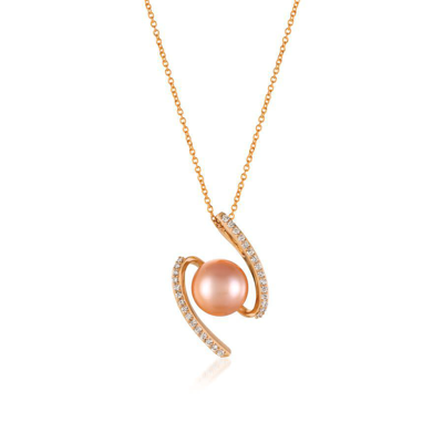 Le Vian Ladies Wisdon Pearls Necklaces Set In 14k Strawberry Gold In Rose Gold-tone