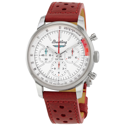 Breitling B01 Mens Chronograph Automatic Watch Ab01766a1a1x1 In Red   / White