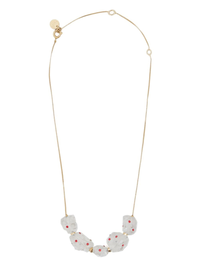 Marni Crystal-embellished Rolo Chain Necklace In Gold