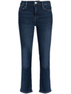 Frame Womens Majesty Le High Flare Slip-pocket High-rise Flare-leg Stretch-denim Jeans In Blue