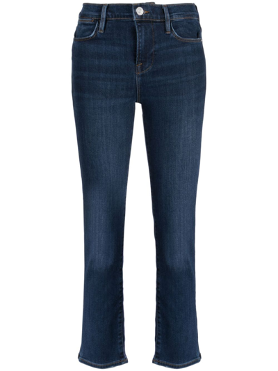 Frame Straight-leg Cropped Jeans In Blue