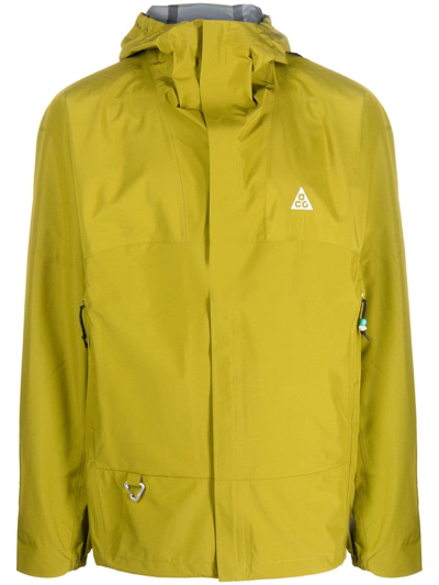 Nike Acg Logo刺绣连帽夹克 In Green