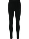 Rabanne Flare Leggings With Elastic Waistband In Black