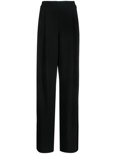 Ermanno Scervino High-waisted Wide-leg Trousers In Black