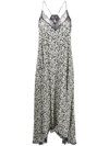 Zadig & Voltaire Risty Floral-print Midi Dress In Neutrals