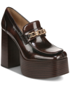 Sam Edelman Rowe Platform Loafer In Chestnut Burnished Leather
