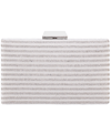 Nina Imitation Pearl And Crystal Minaudiere Clutch In White