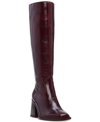 VINCE CAMUTO SANGETI SNIP-TOE BLOCK-HEEL WIDE-CALF TALL BOOTS