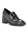 Nine West Avalia Penny Loafer Pump In Black Patent - Faux Patent Leather