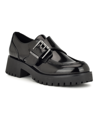 Nine West Araise Monk Strap Platform Loafer In Black Patent