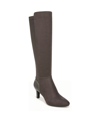 Lifestride Gracie Knee High Boot In Grey Microsuede