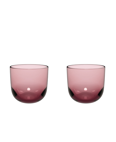 Villeroy & Boch Like Double Old Fashioned Tumbler Glasses, Set Of 2 In Grape