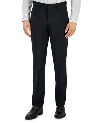 Hugo By  Boss Men's Modern-fit Solid Wool Blend Suit Trousers In Black