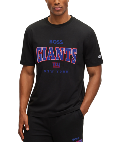 Hugo Boss Boss By  By  X Nfl Men's T-shirt Collection In New York Giants - Black