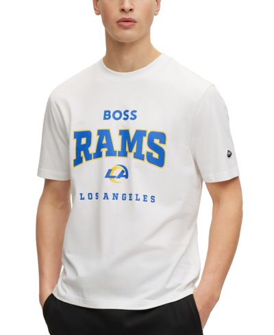 Hugo Boss Boss By  By  X Nfl Men's T-shirt Collection In Los Angeles Rams - White
