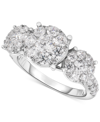 MACY'S DIAMOND TRIPLE HALO CLUSTER ENGAGEMENT RING (2 CT. T.W.) IN 14K WHITE GOLD