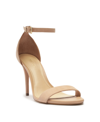 Arezzo Isabelli High Womens Ankle Strap Stiletto Heels In True Sand Nubuck