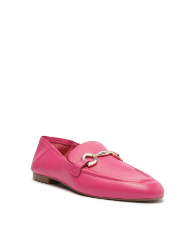 Arezzo Women's Emma Rounded Toe Loafers Women's Shoes In Pink Leather