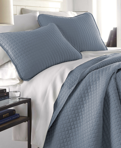 Southshore Fine Linens Oversized Lightweight 3-piece Quilt And Sham Set, Full/queen In Slste Blue