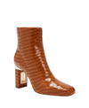 Katy Perry The Hollow Heel Bootie Womens Patent Zipper Booties In Dark Blush