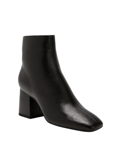 Katy Perry The Geminni Womens Faux Leather Square Toe Booties In Black