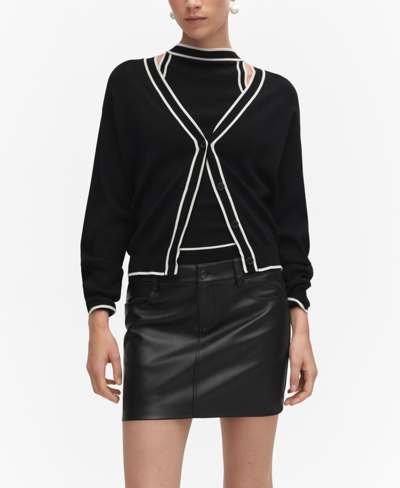 Mango Women's Leather-effect Mini-skirt In Black