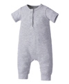 EARTH BABY OUTFITTERS BABY BOYS RAYON FROM BAMBOO RIBBED HENLEY ROMPER