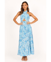 Petal And Pup Womens Clover Halterneck Maxi Dress In Blue Floral