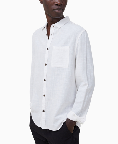 Cotton On Men's Portland Long Sleeve Shirt In Vintage White Cheesecloth