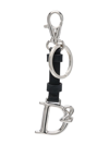 DSQUARED2 LOGO-CHARM LEATHER KEYRING