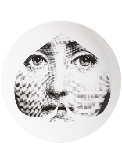 Fornasetti Tema E Variazioni Porcelain Plate (26cm) In Weiss