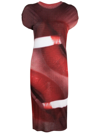 Zadig & Voltaire Adoni Photograph-print Midi Dress In Rot