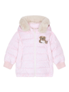 Dolce & Gabbana Panelled-design Hooded Jacket In Pink