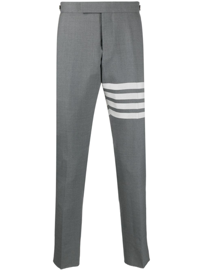Thom Browne Wool 4-bar Stripe Tailored Trousers In Med Grey