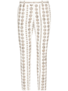 Dolce & Gabbana Motif-print Tailored Trousers In White