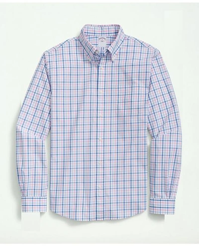 Brooks Brothers Friday Shirt, Poplin Tattersall | Blue/pink | Size 2xl In Blue,pink
