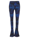 Off-white All-over Logo-print Flared Trousers In Blue