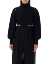 Andreädamo Andreadamo Cropped Knit In Black