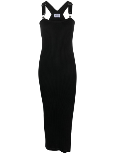 Moschino Jeans Black Overall Maxi Dress
